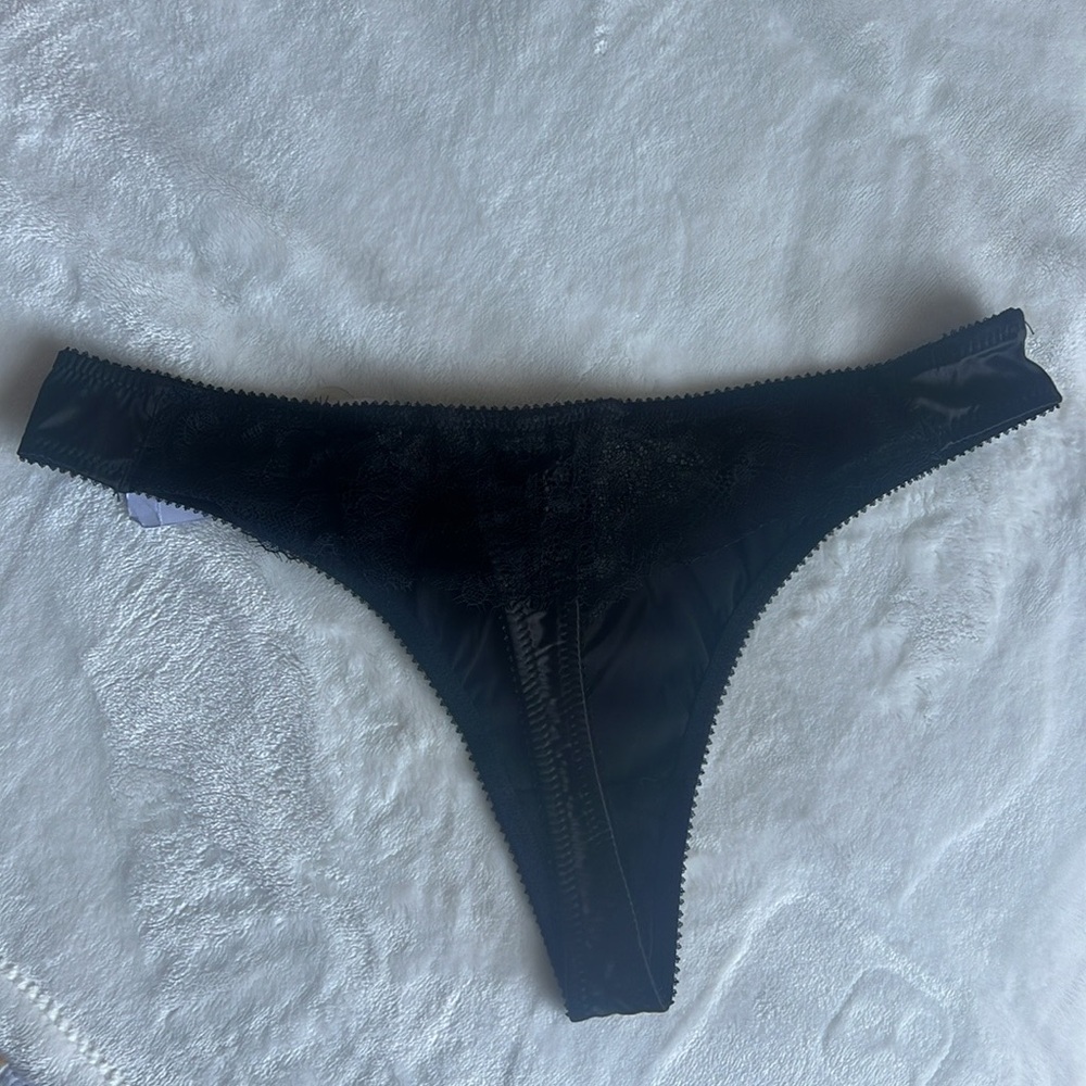 PARFAIT Affinitas Tamara Low Rise Thong Style 5904 - Black Size M - Picture 6 of 8